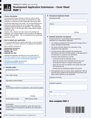 Brisbane City Council Development Application Submission