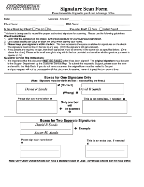 Signature Scan Form