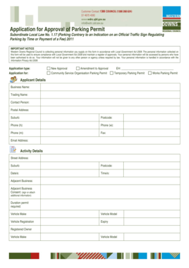 Parking Permit Application