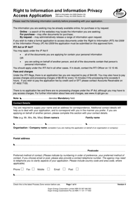 Queensland Right to Information and Information Privacy Access Application
