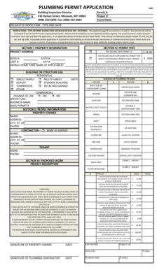 Plumbing Permit Application