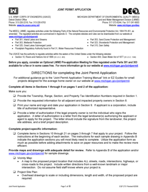 Joint Permit Application
