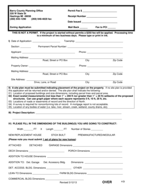 Barry County Zoning Application