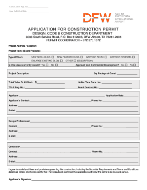 Construction Permit Application