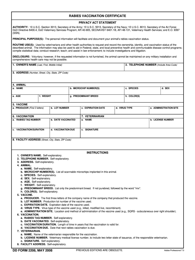 Dd Form 2208 Fill Out Sign Online DocHub