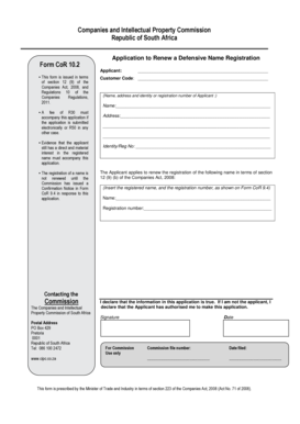 Application to Renew a Defensive Name Registration