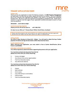 Tenant Application Form
