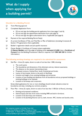 Building Permit Application Checklist