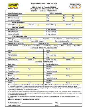 Customer Credit Application
