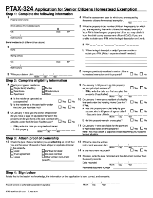 Illinois Senior Citizens Homestead Exemption Form