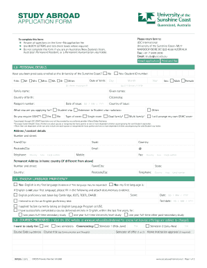 Study Abroad Application Form