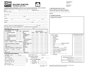 Building Permit Application