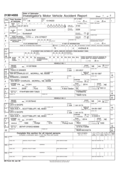 Nebraska Motor Vehicle Accident Report
