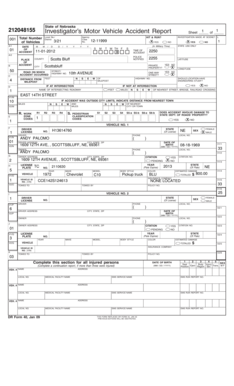 Nebraska Motor Vehicle Accident Report