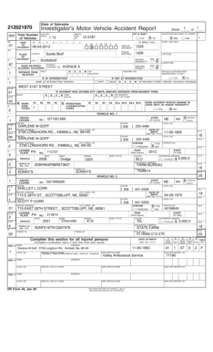 Nebraska Motor Vehicle Accident Report