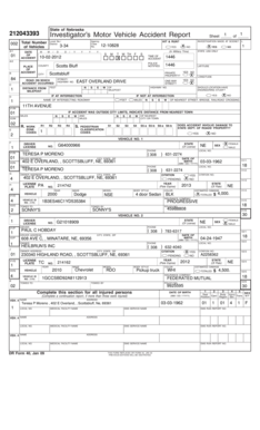 Nebraska Motor Vehicle Accident Report