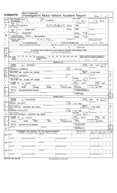 Nebraska Motor Vehicle Accident Report