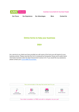 UK Company Striking Off Application Form