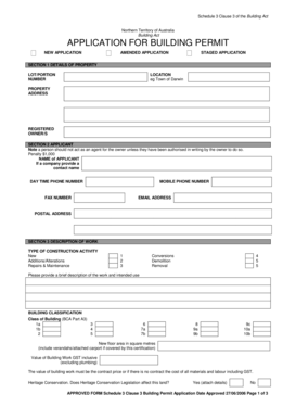 Building Permit Application