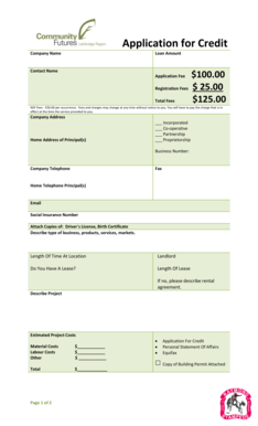 Application for Credit