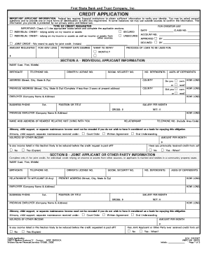 Credit Application Form