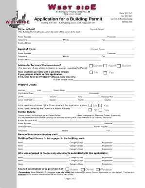 Building Permit Application