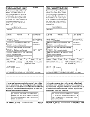 Space-Available Travel Request Form