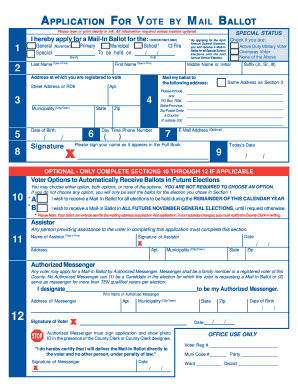 Vote by Mail Ballot Application