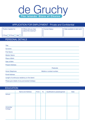 Employment Application Form