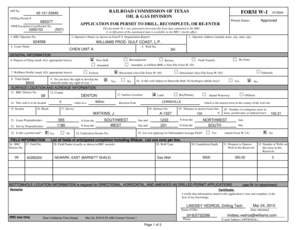 Texas Drilling Permit Application