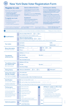 New York State Voter Registration Form