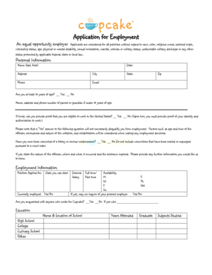 Employment Application Form