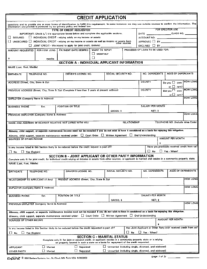 Credit Application Form