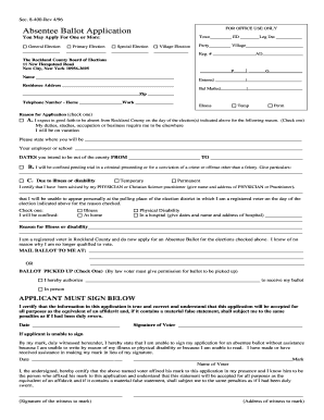 Absentee Ballot Application