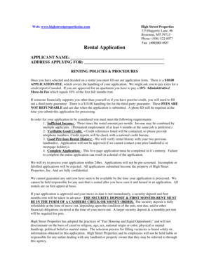 Rental Application Form
