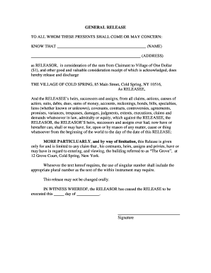 General Release Agreement