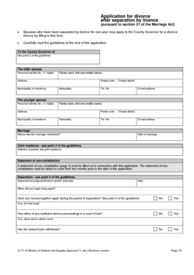 Statement of non-cohabitation - skjema fylkesmannen