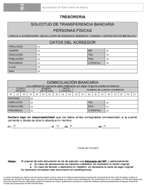 Solicitud de Transferencia Bancaria