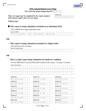 MS4 Municipal Compliance Certification Form