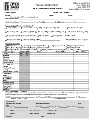 Building Permit Application
