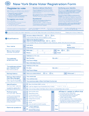 New York State Voter Registration Form