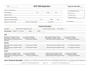 IECC 2000 Application Form