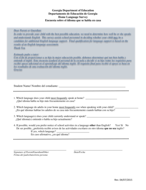 Georgia Home Language Survey