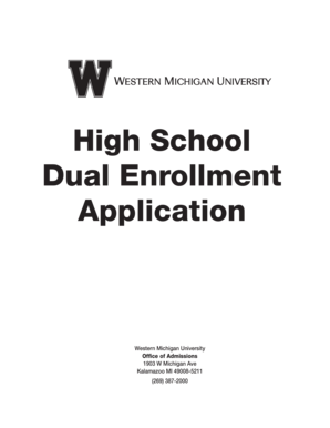 Western Michigan University Dual Enrollment Application
