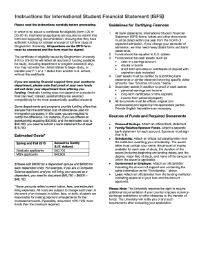 International Student Financial Statement Form