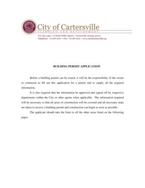 Building Permit Application