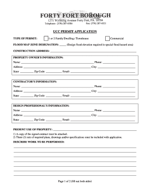 UCC Permit Application