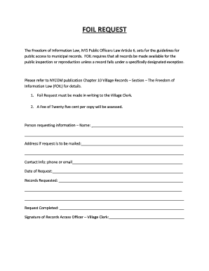 FOIL Request Form