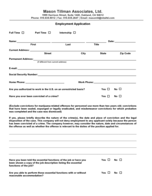 Employment Application Form