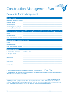 Construction Management Plan
